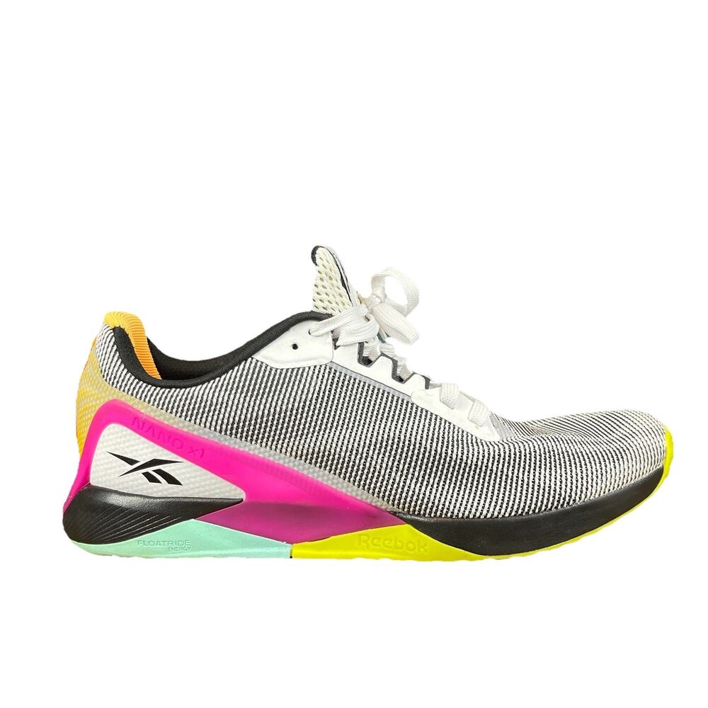 Reebok Nano X1 Grit White Black Pursuit Pink Men's Sneakers 12.5 [H02864]